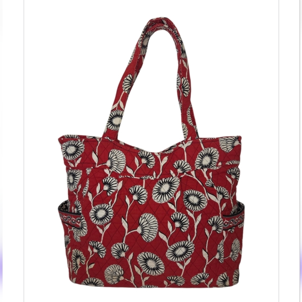 Vera Bradley Deco Daisey Large Quited Tote Bag